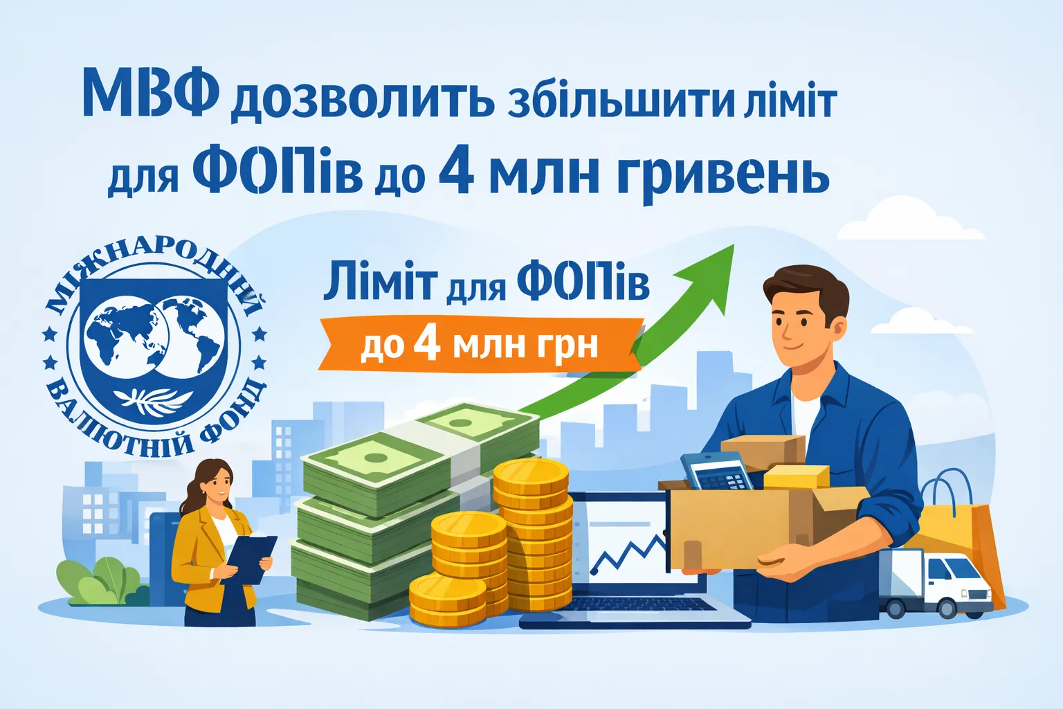МВФ погодився збільшити ліміт для ФОПів до 4 млн грн.